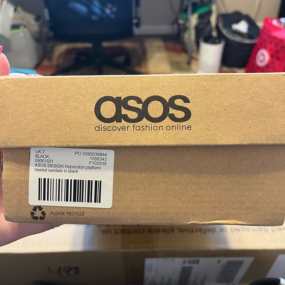 ASOS DESIGN Hopscotch Platform Heeled Sandals in Black. Brand New! - Picture 3 of 6